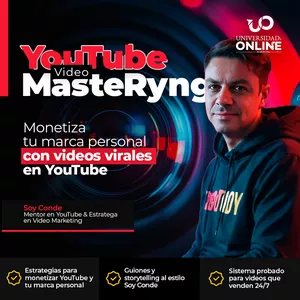 ¿Qué beneficios tengo con el curso de YouTube Video Masteryng?